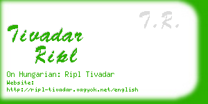 tivadar ripl business card